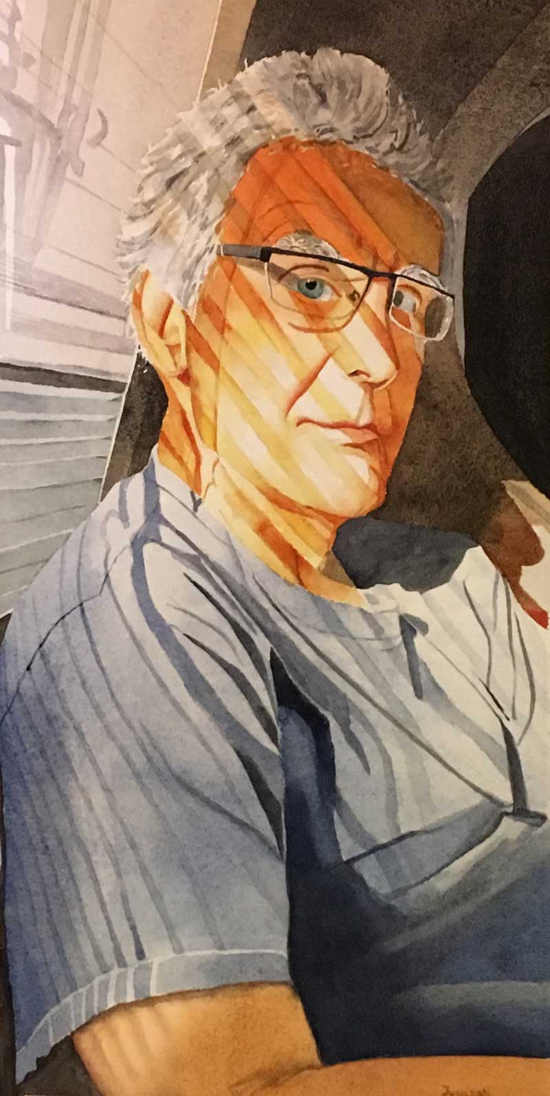 Mike, Watercolor, by Gail Juszczak