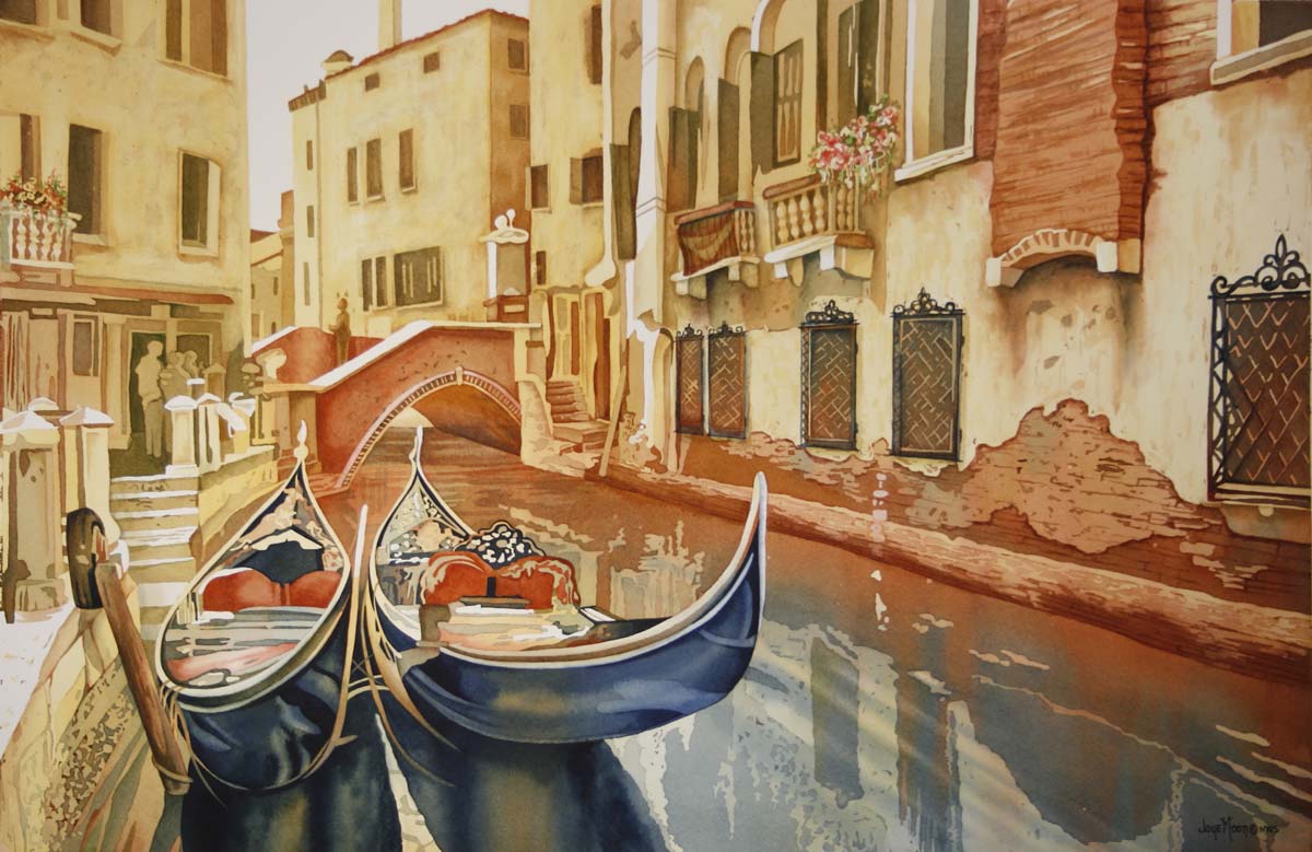 Venice Morning, Watercolor, 22x30", by Joye Moon