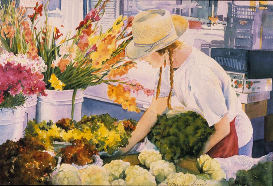 Harvest, Watercolor, by Mary Ann Simon