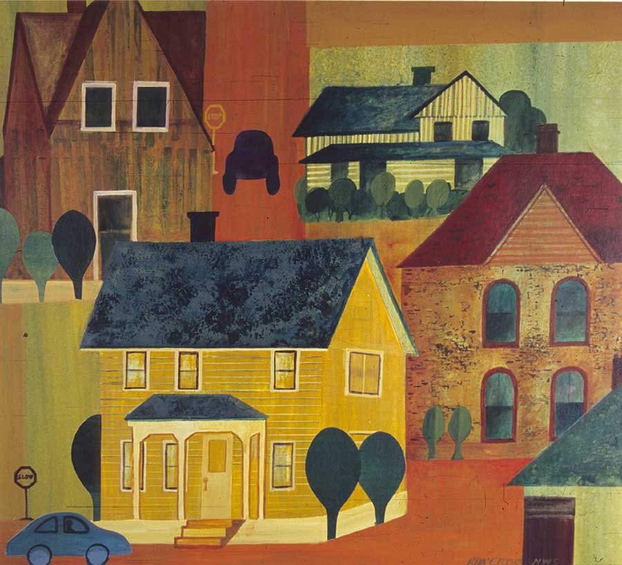 The Village II, Watercolor, by Rita M. Crooks