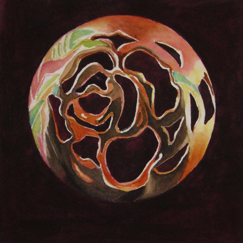 The Rose, Watercolor, by Shelby J. Schait